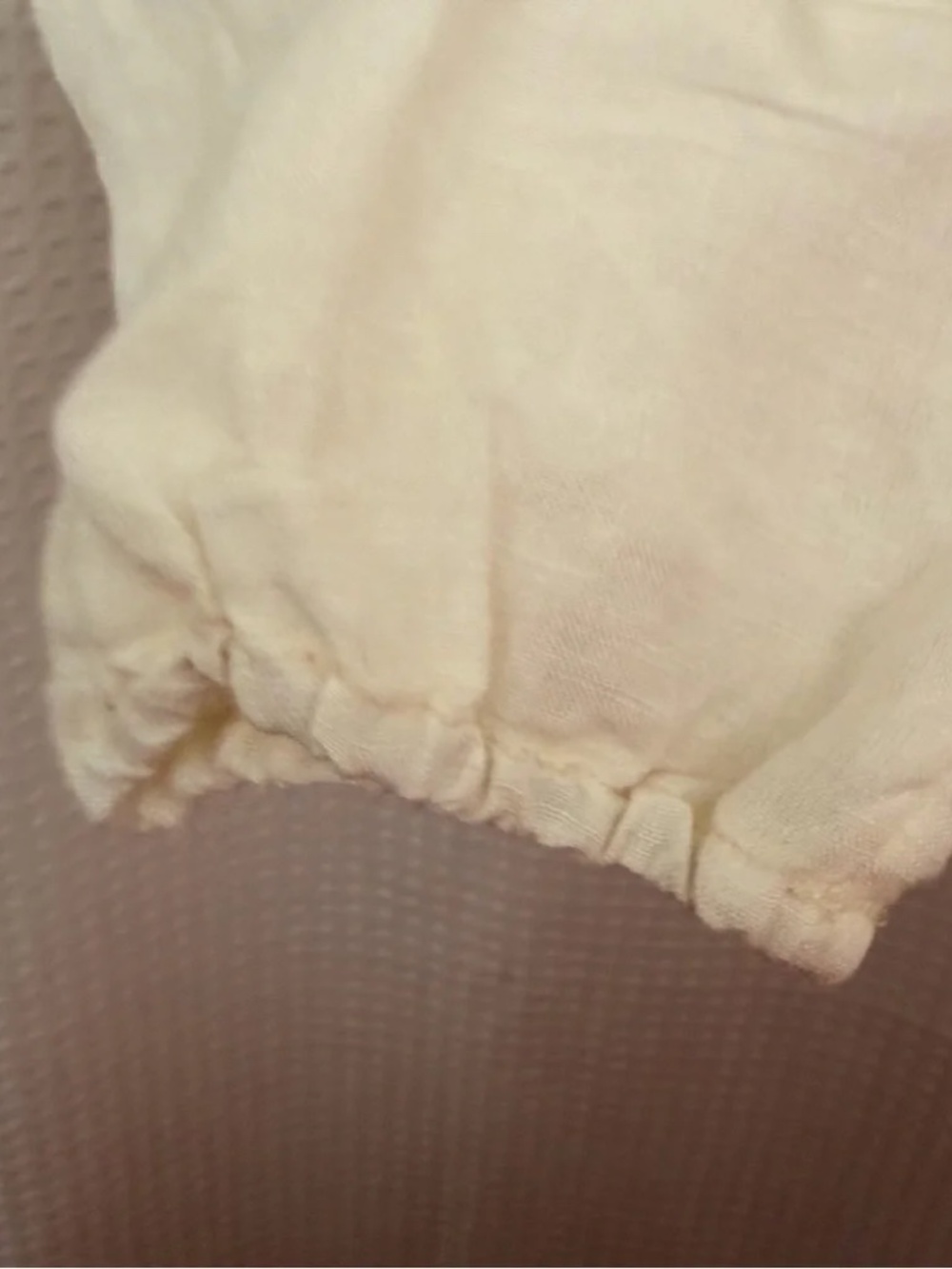 NWT Free People Fly Away Ivory Linen Blend Cropped Button Front Blouse M preppy - Picture 10 of 11